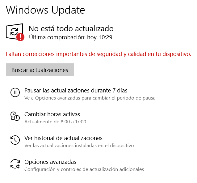 Actualizaciones de Windows